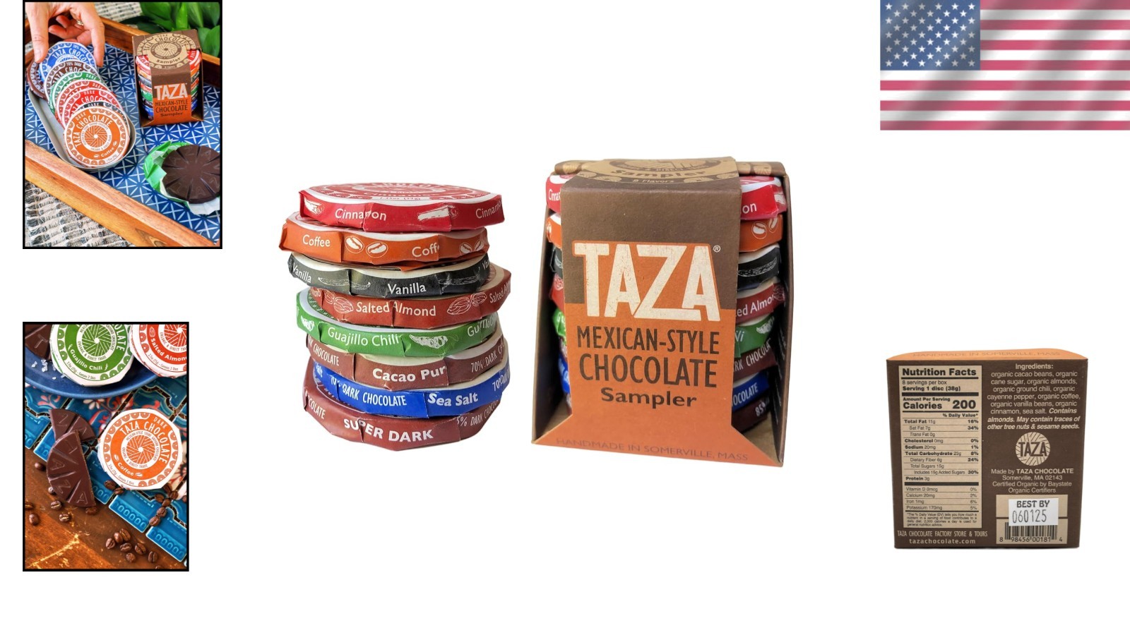 Organic Mexicano Disc Variety Pack – 8 Count Stone Ground Chocolate