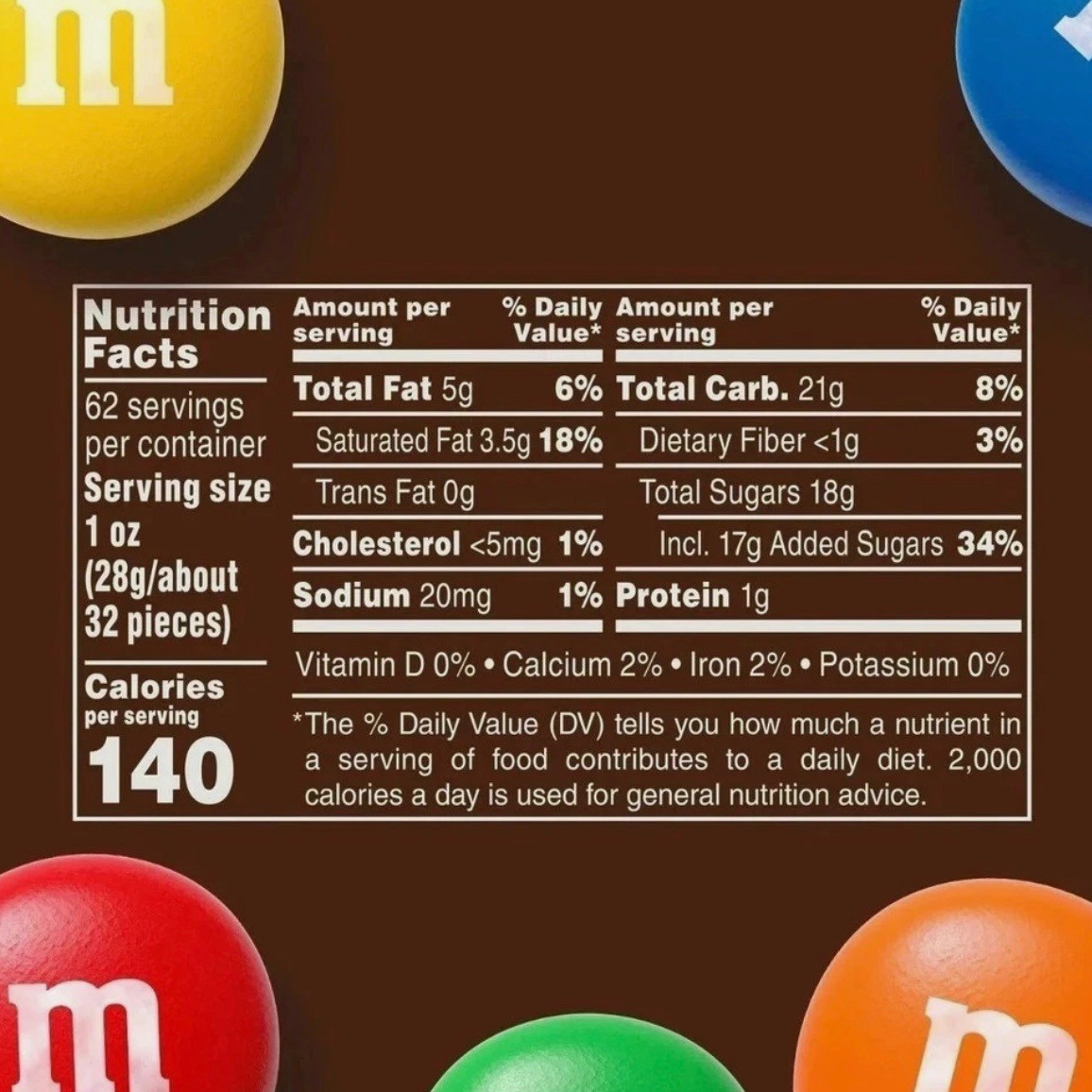 M&M’s Milk Chocolate Candy 62oz Bulk Jar Pantry Snack Party Sharing Size