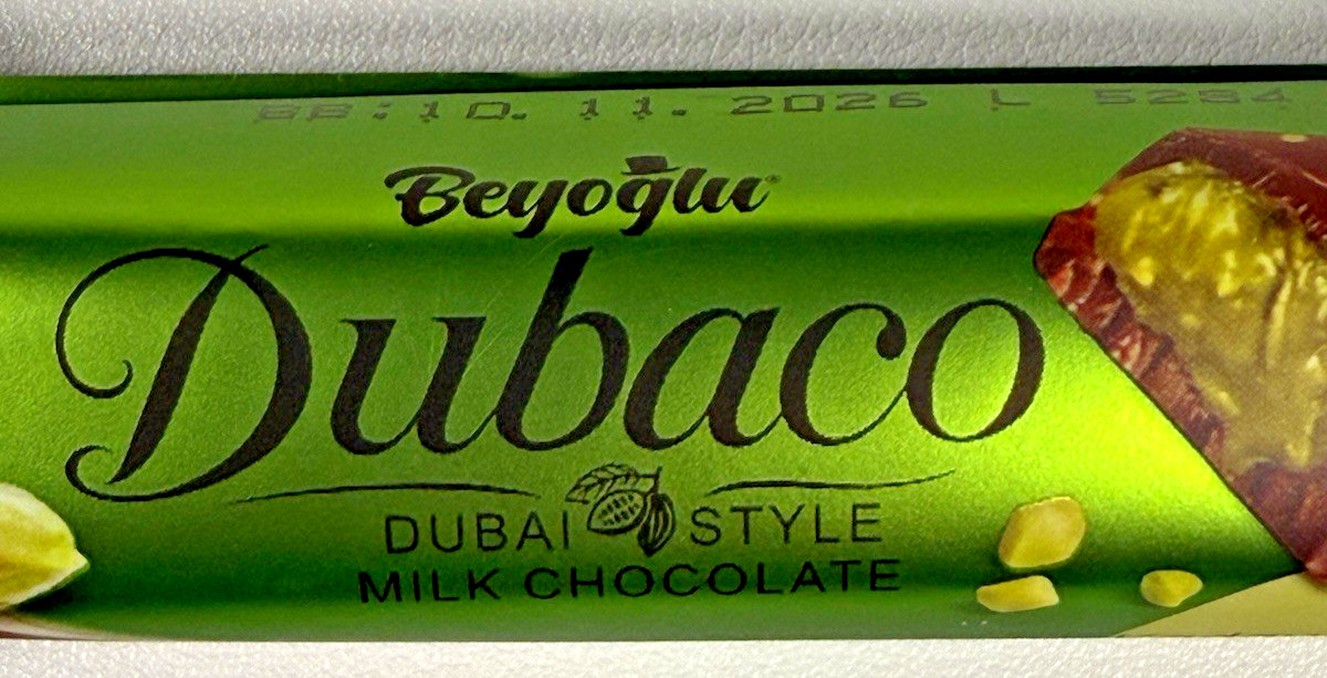 Beyoğlu Dubaco Dubai Style Chocolate Bar Kadayif Pistachio Cream