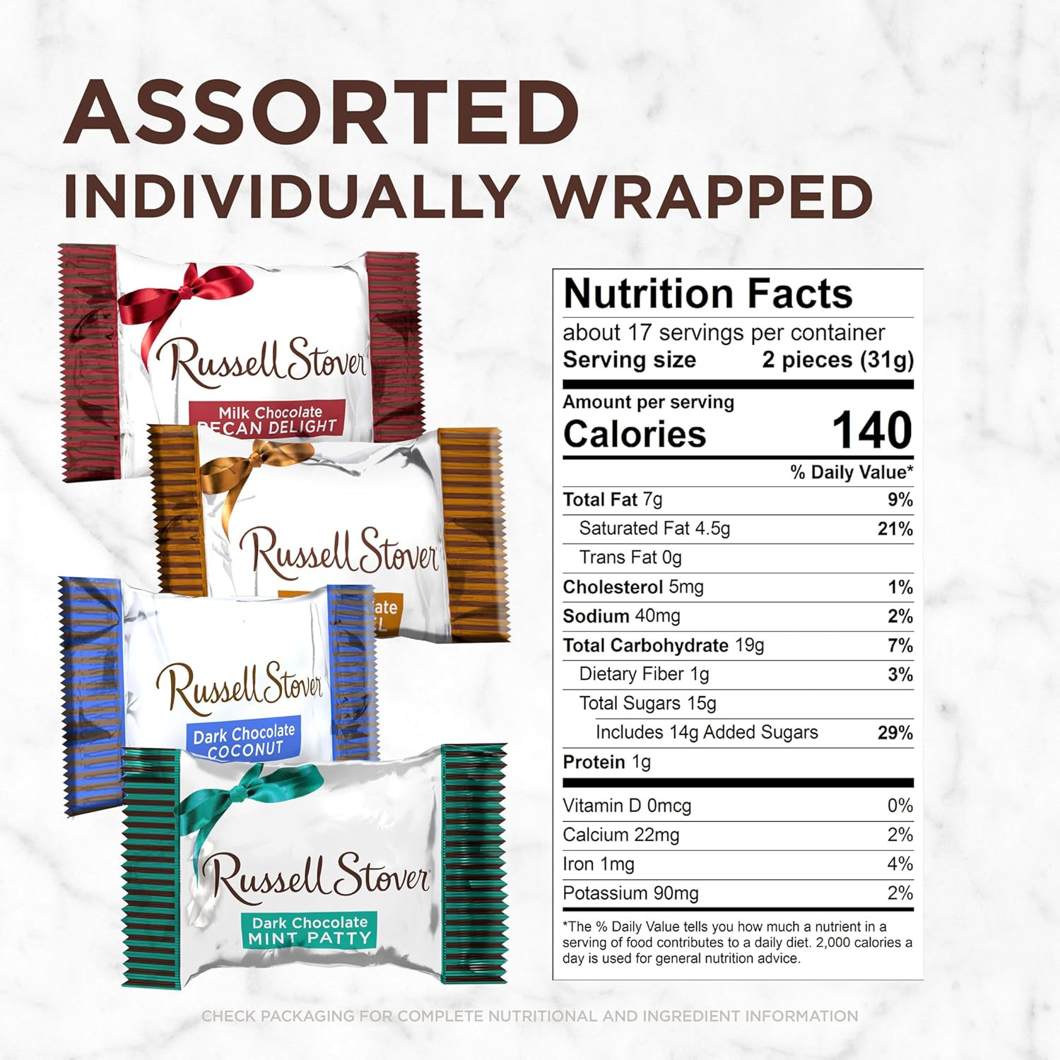 Assorted Chocolates, 18.4 Ounce Bag