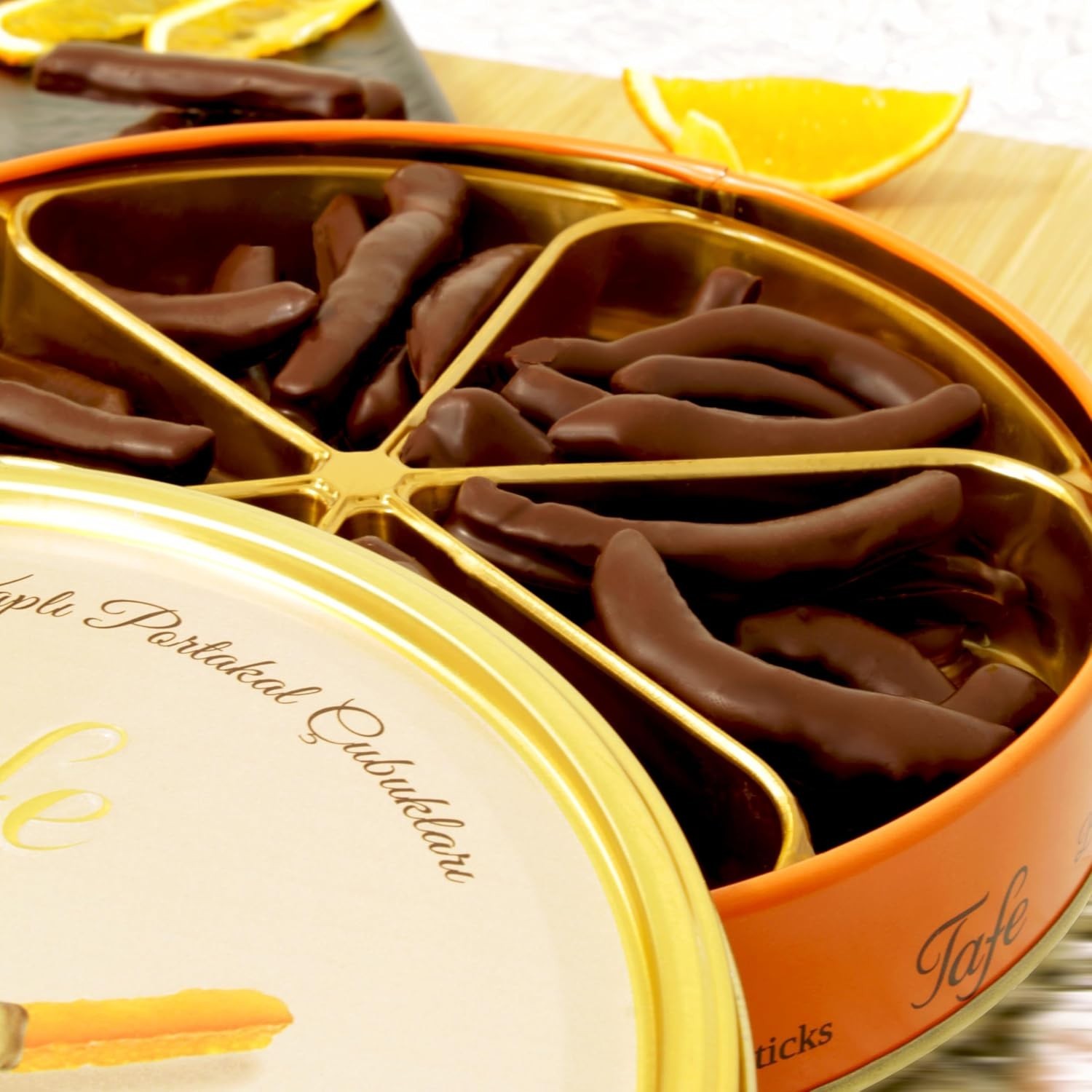 Indulge in Dark Chocolate Coated Orange Sticks – 300g Gourmet Gift