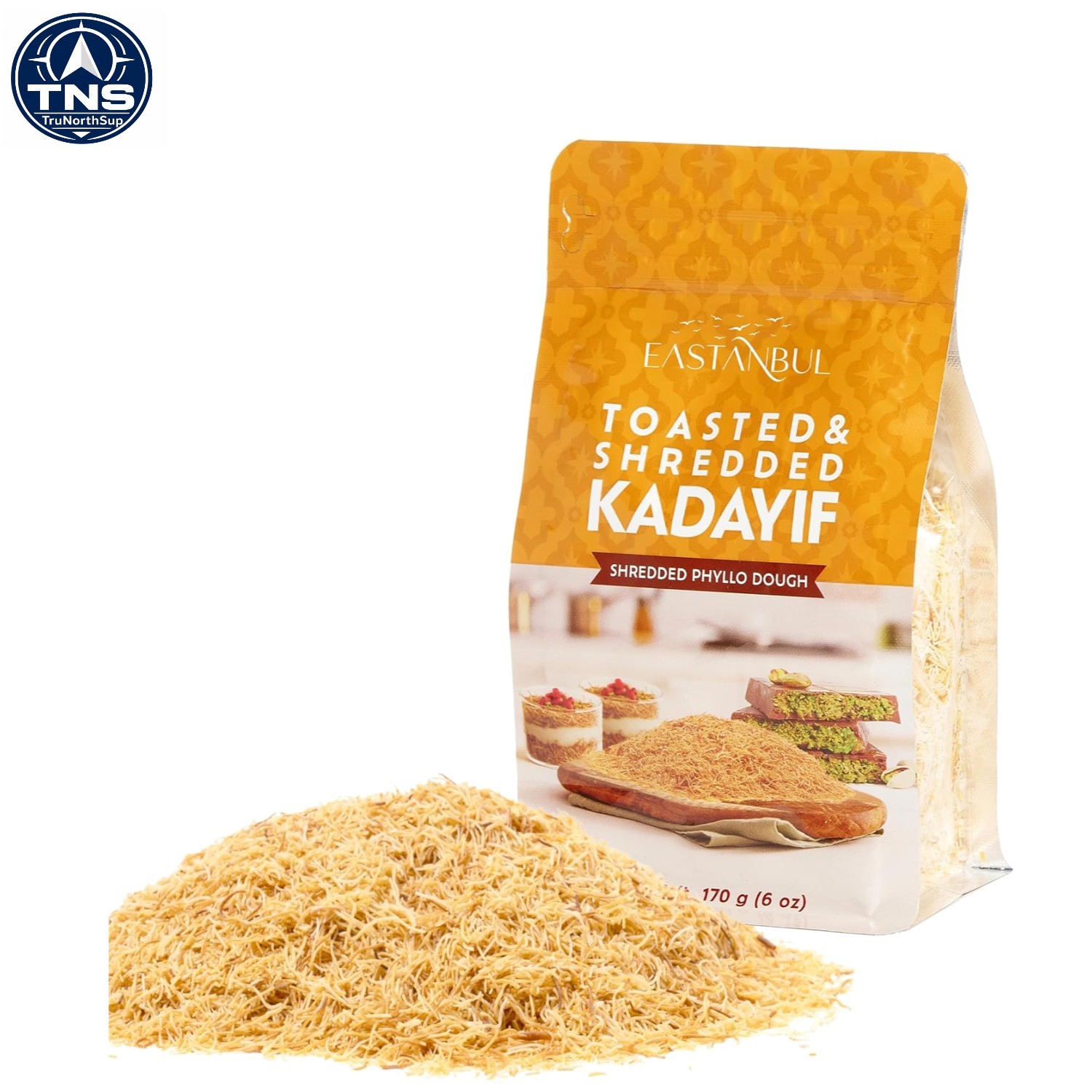 Roasted Kataifi 6oz Authentic Turkish Shredded Phyllo Dough for Desserts and …