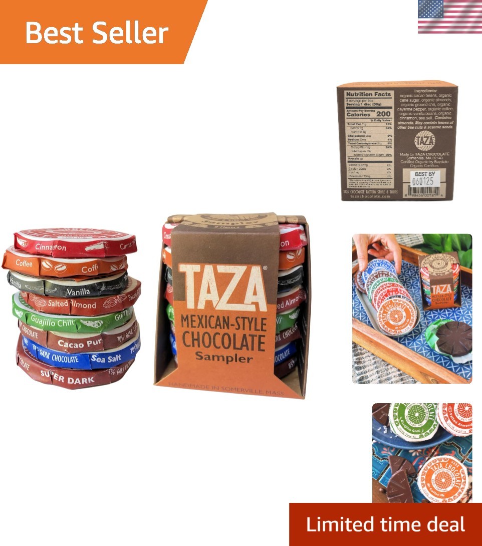 Organic Mexicano Disc Variety Pack – 8 Count Stone Ground Chocolate