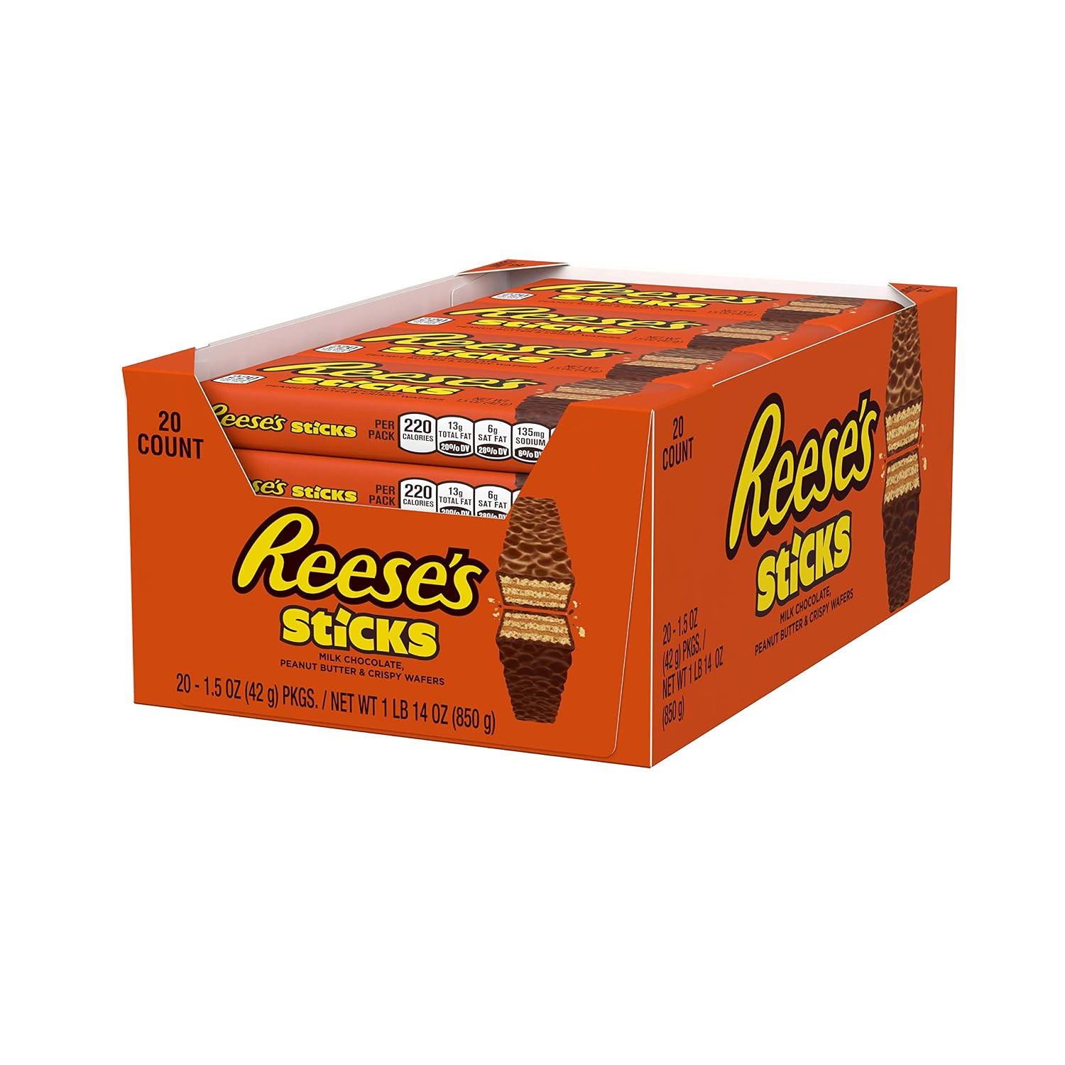 Peanut Butter Candy Sticks, 1.5 Ounce (Pack of 20)