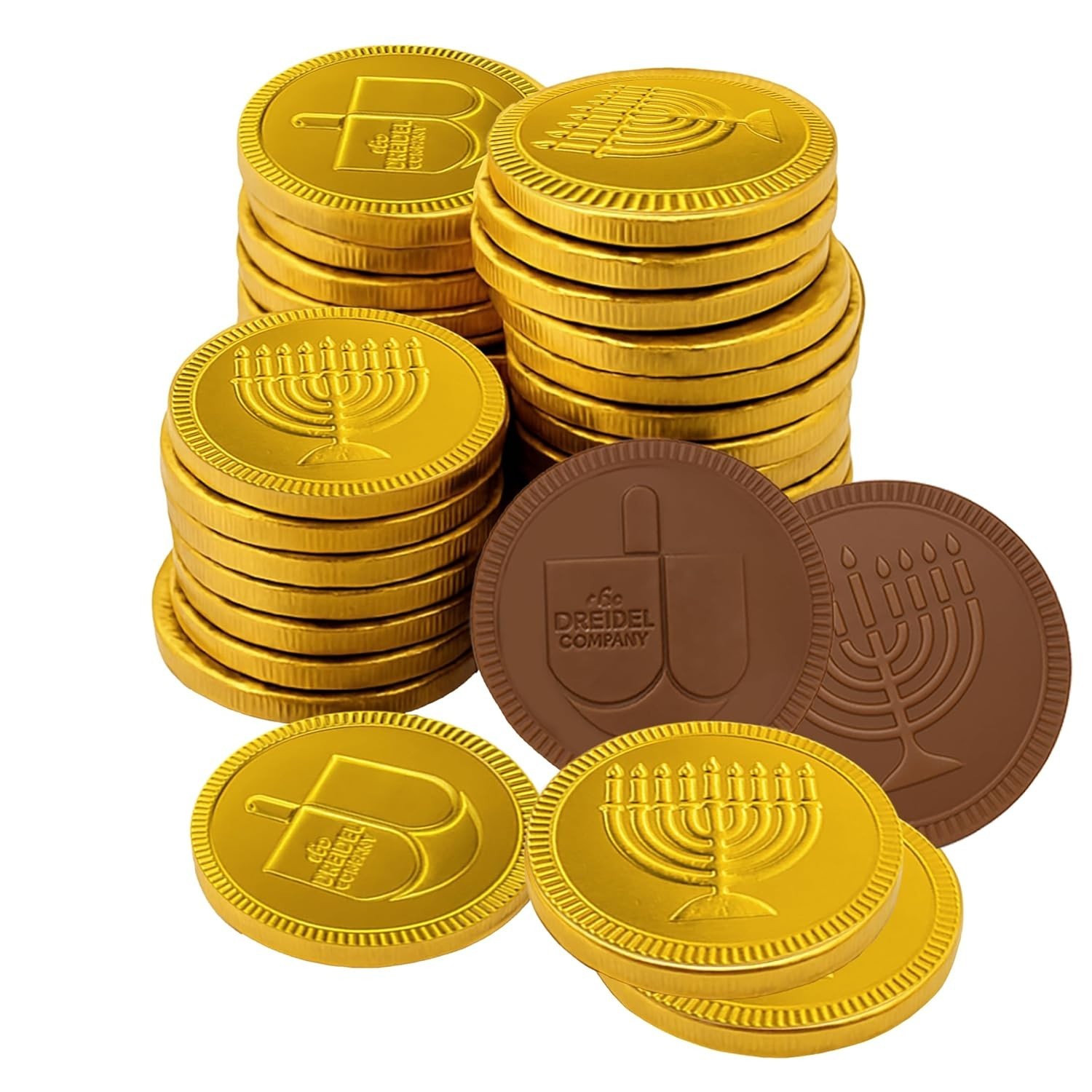 Six Mesh Bags of Gourmet Milk Chocolate Gelt – Kosher Certified for Hanukkah