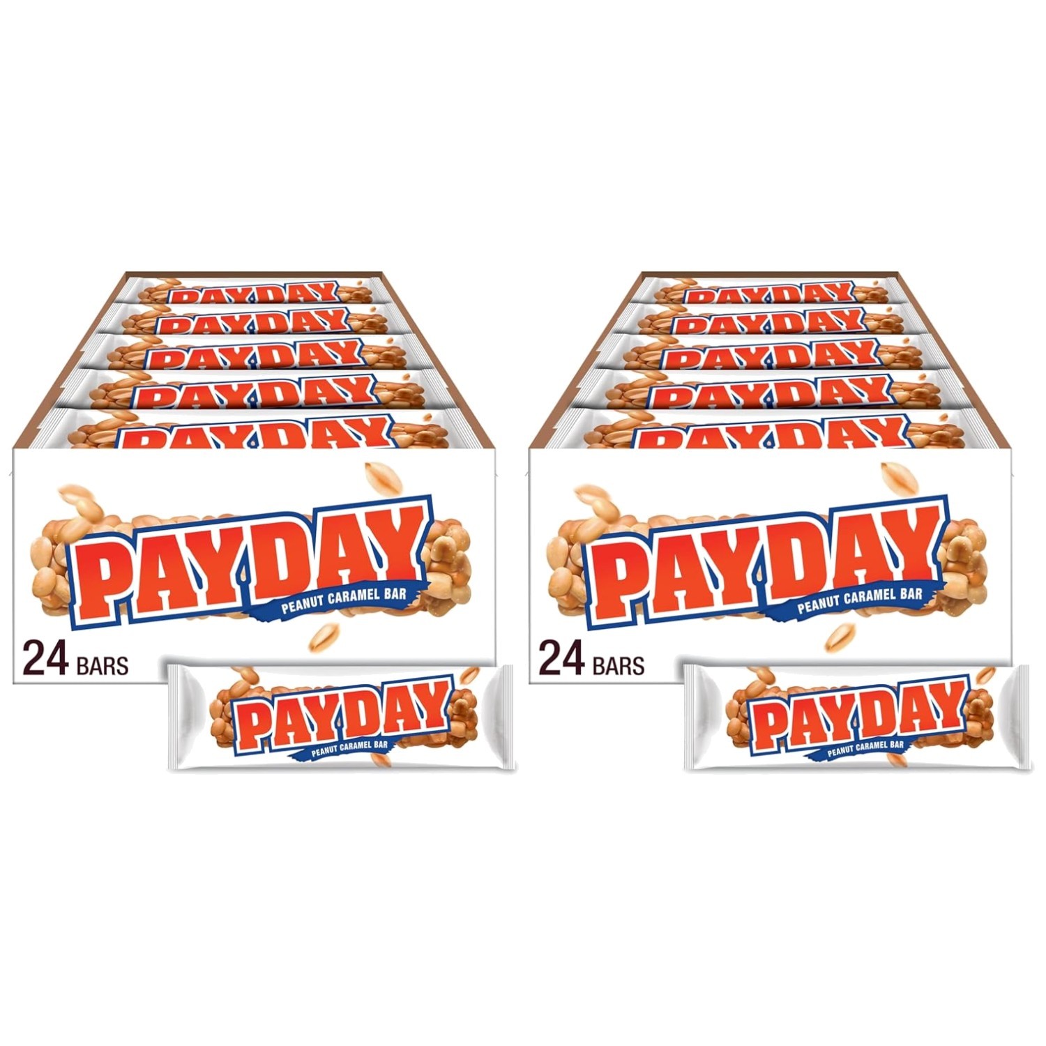 Payday Peanut Caramel Candy Bars, 1.85 oz (Pack of 48)