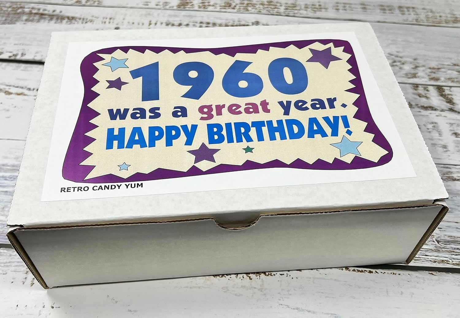 1960 66th Birthday Gift Box Nostalgic Candy Mix from Childhood for 66 Old Ma…