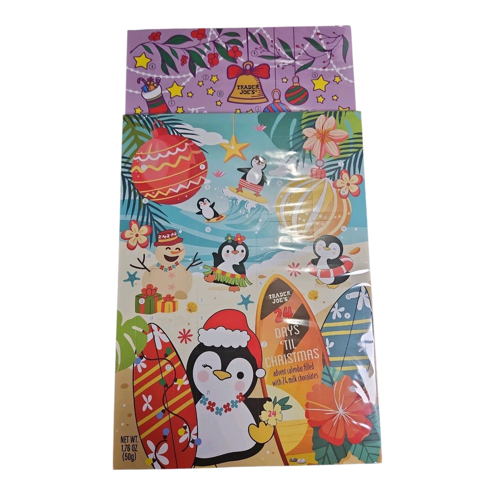 2025 TWO (2) Trader Joe’s Advent Calendar 48 Milk Chocolates Total 1.76 oz