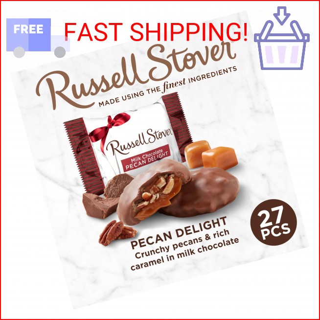 Russell Stover Pecan Delight Gusset Bag 16.10 Ounce Russel Stover Milk Chocolate
