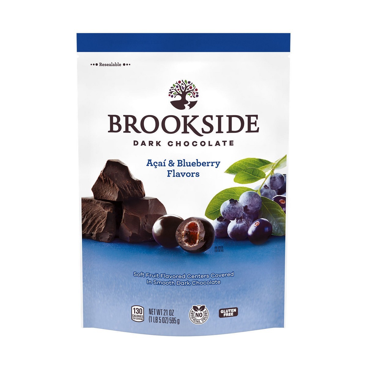 Brookside Dark Chocolate, Acai and Blueberry Snacking Chocolate Candy – 21oz