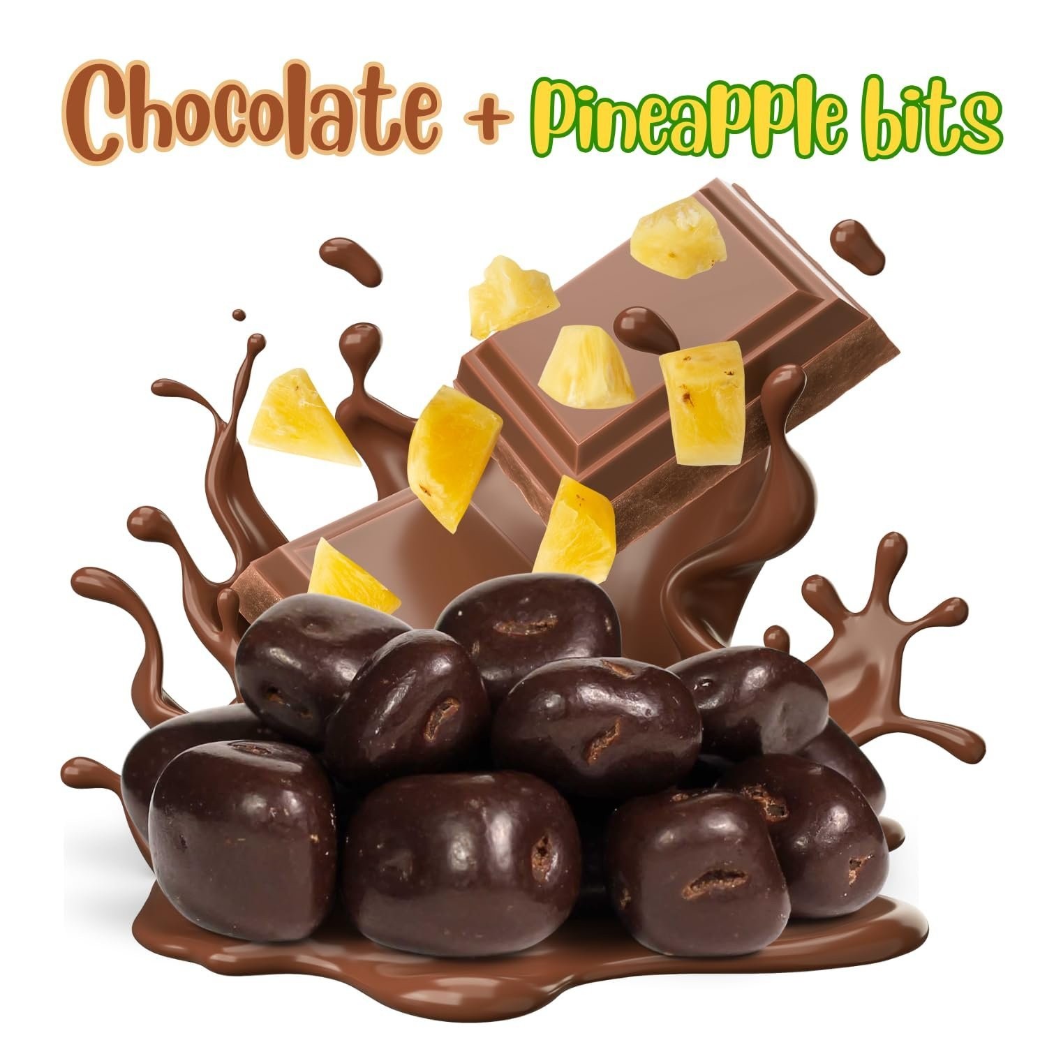 Sweet Creamy Dark Chocolate Covered Pineapple Bits by It’s Delish