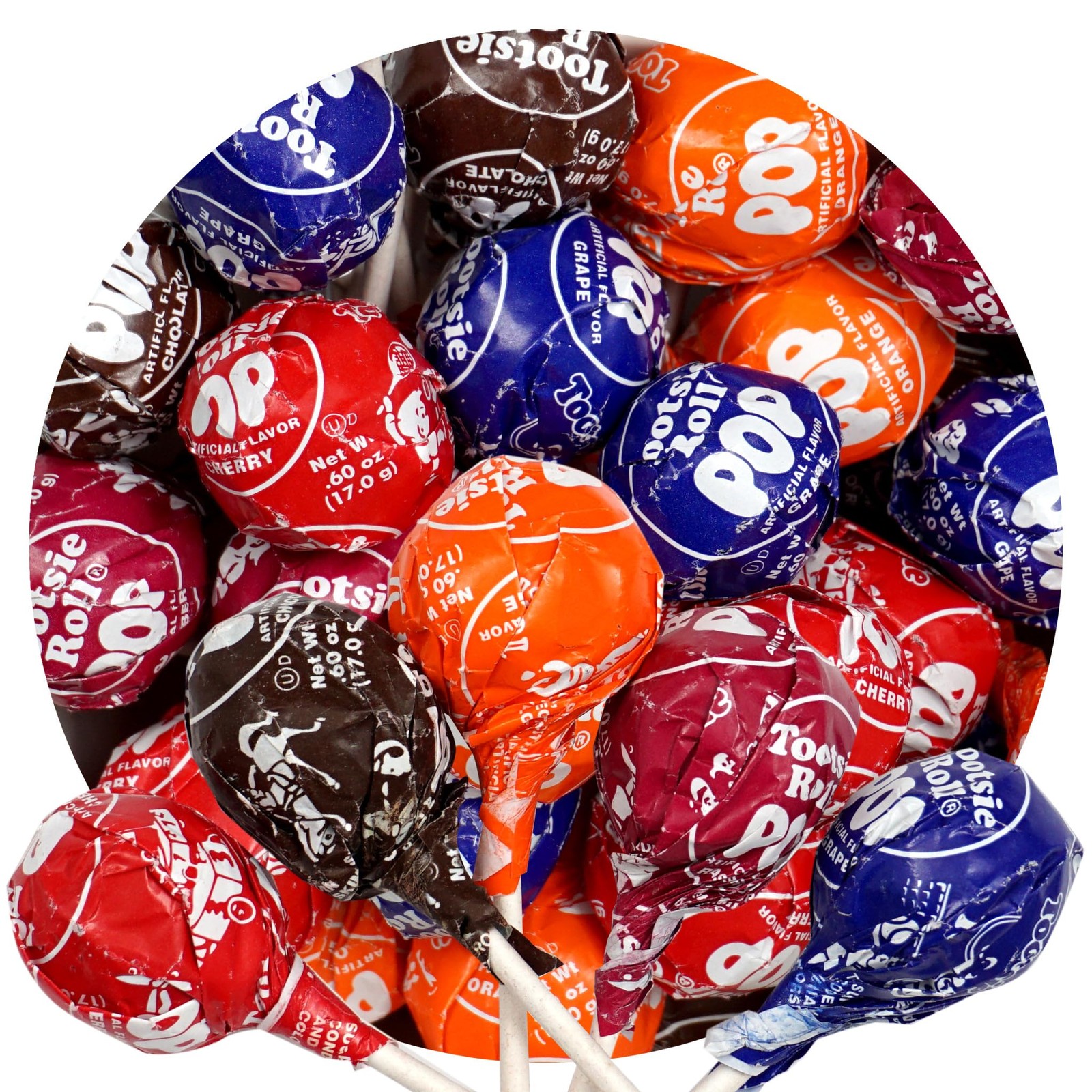 Tootsie Roll Pops, Chocolate Center, 2lb Bulk Bag, Approx 44 Count 2 Pound