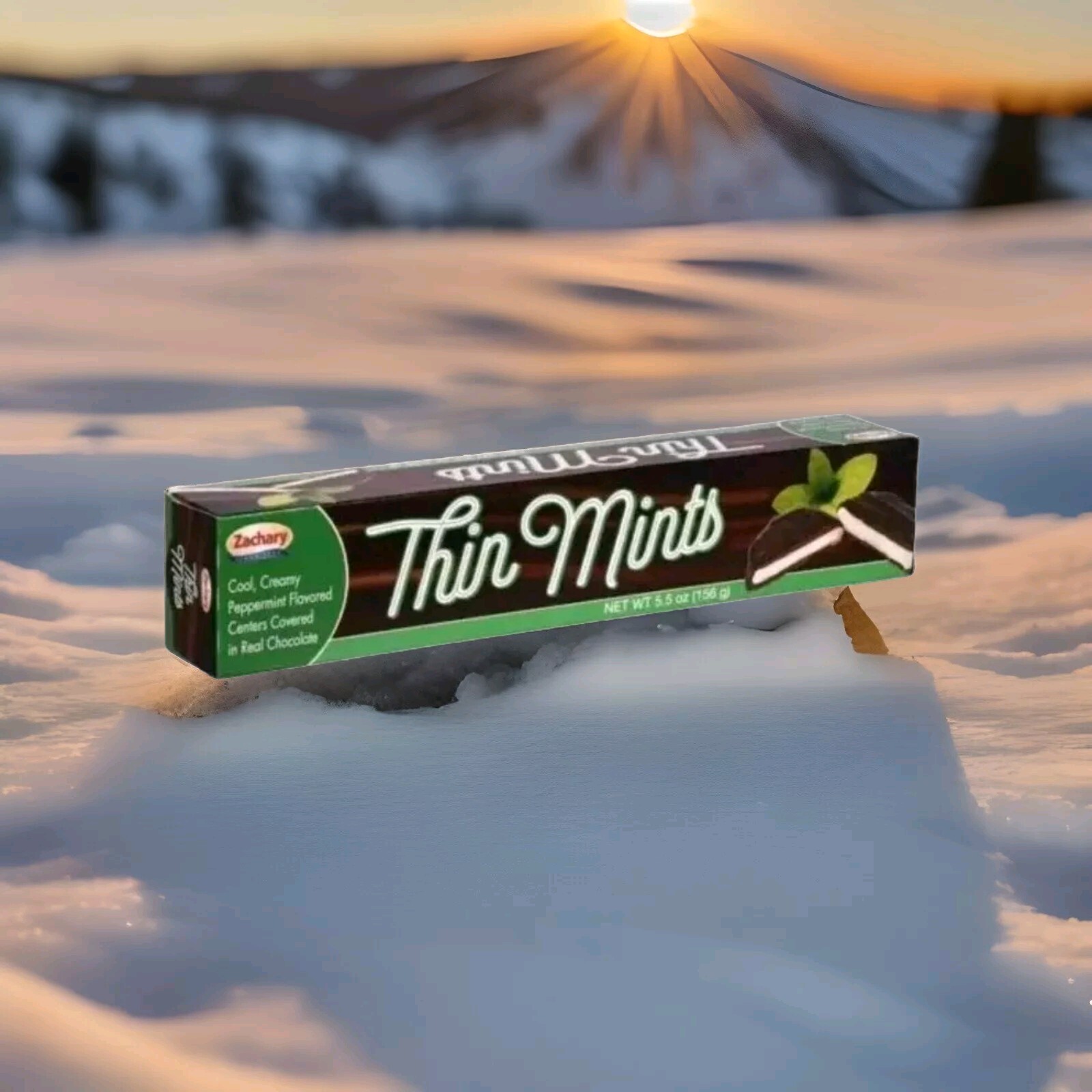Zachary 5.5oz THIN MINTS Cool Creamy Peppermint Center Chocolate Patties 7/26