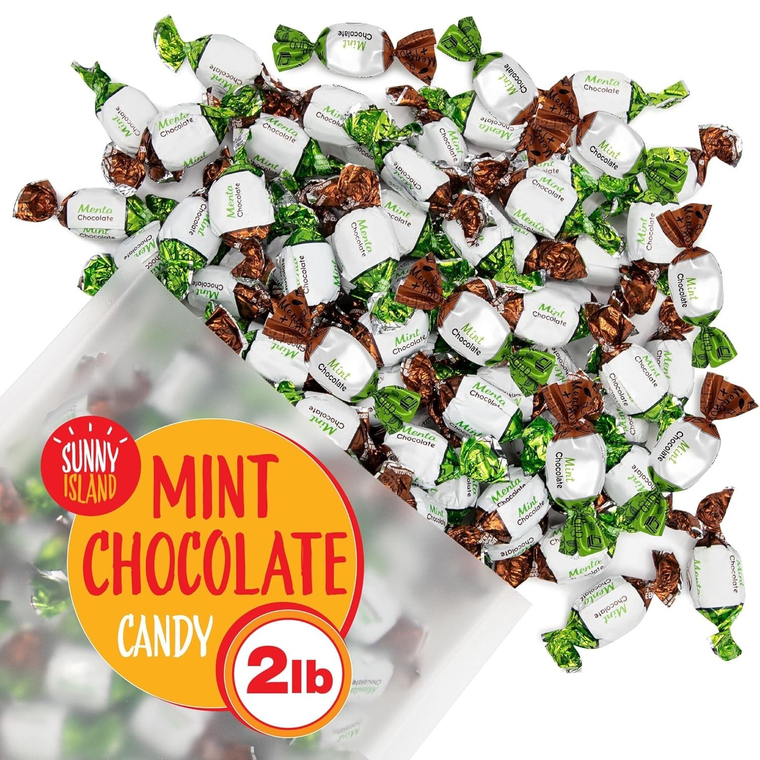 Individually Wrapped Arcor Chocolate Filled Mints – 2 Pound Bag, 165 Count