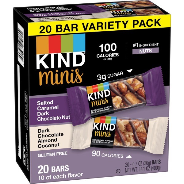 Minis Salted Caramel Dark Chocolate + Dark Chocolate Almond Coconut