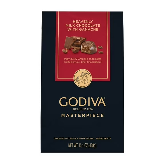 Godiva Ganache Masterpiece Milk Chocolate Candy Assortment, 15.1 oz
