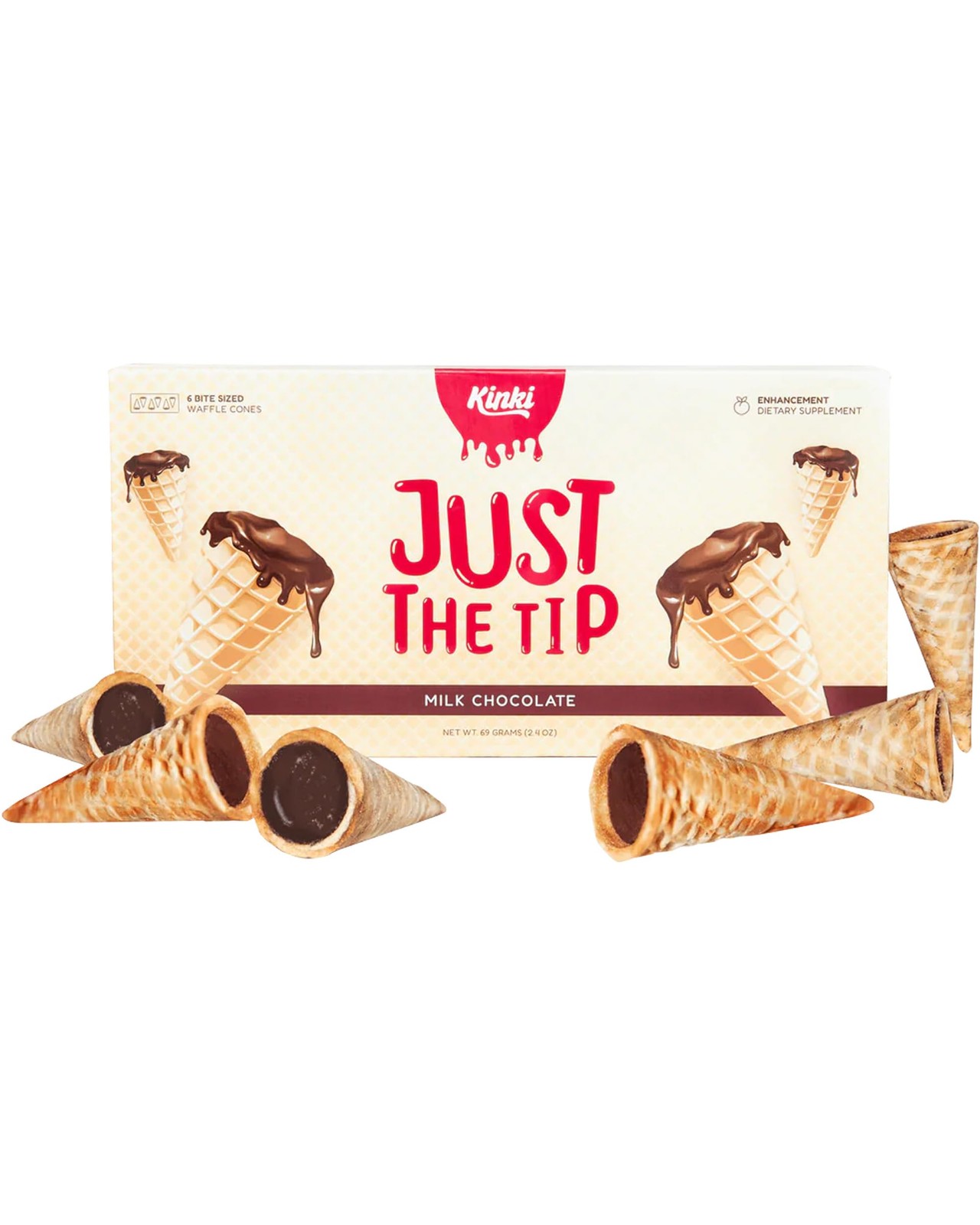 Just the Tip USA-Made Waffle Cone Mood Chocolates for Couples – 6 Pack (3 Ser…