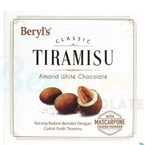 Beryl’s Tiramisu Chocolate White Almond 65g FREE SHIPPING WORLD WIDE
