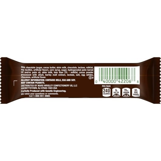 Milky Way Single Chocolate Bar, 1.84 Ounce, 360 Per Case
