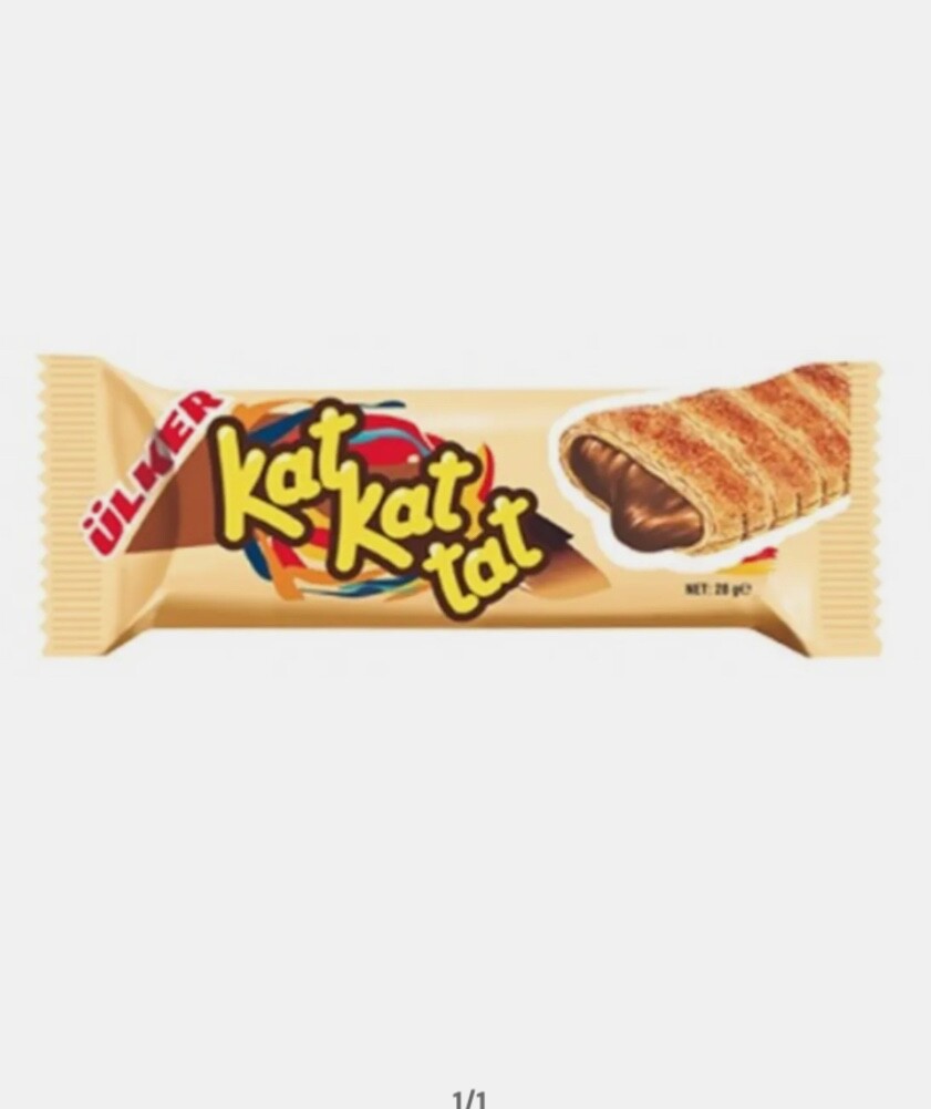 Ulker Kat Kat Tat Chocolate Puff Pastry Cocoa Cream Filling (24 pcs x 26g) Halal