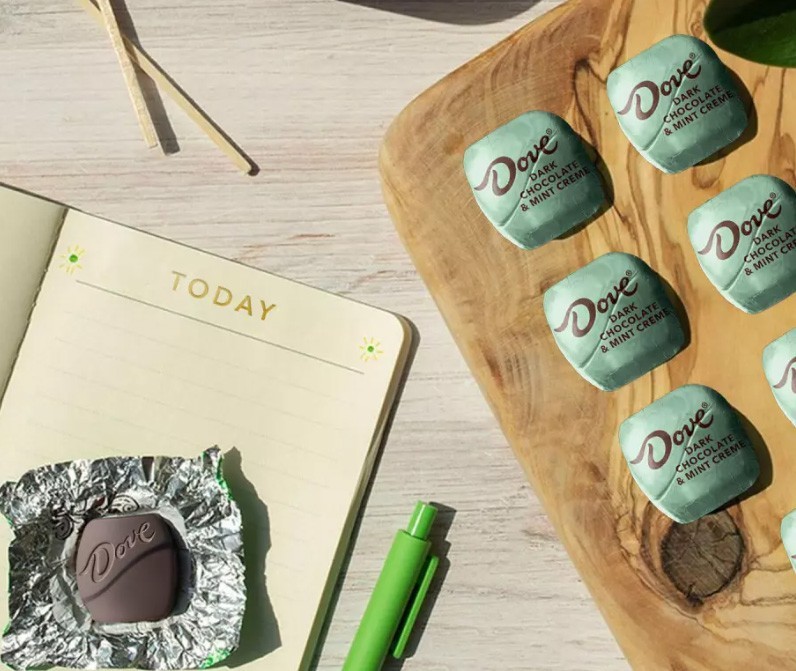 DOVE – MINT CREAM DARK CHOCOLATE INDIVIDUALLY WRAPPED-LIMITED VALUE BULK BAG NOW