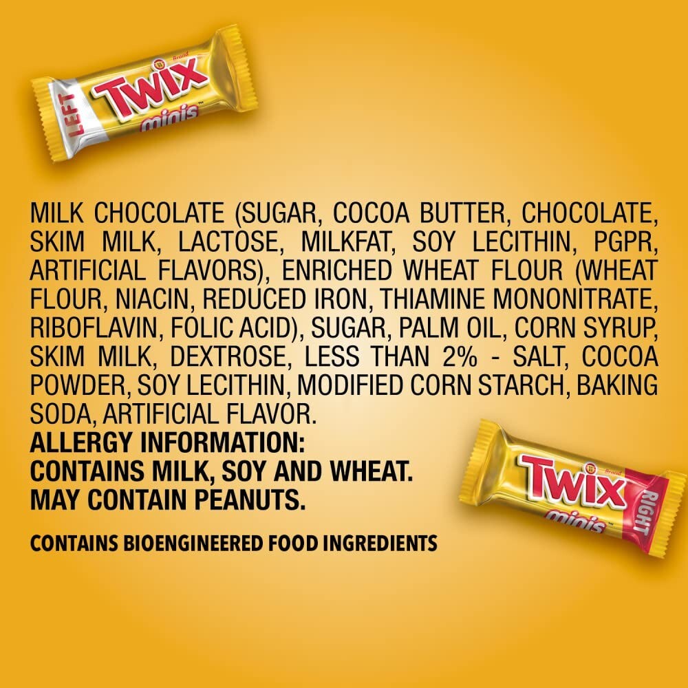 TWIX Cookie & Caramel Minis Chocolate, Bulk & Delicious Candy Bars (4 Pounds)