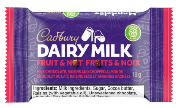Cadbury Dairy Milk Minis Fruit and Nut, Milk Chocolate 144g (2 Pack)