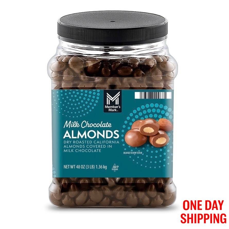 Member’s Mark Milk Chocolate Almonds 48 oz Large Bulk Snack Candy