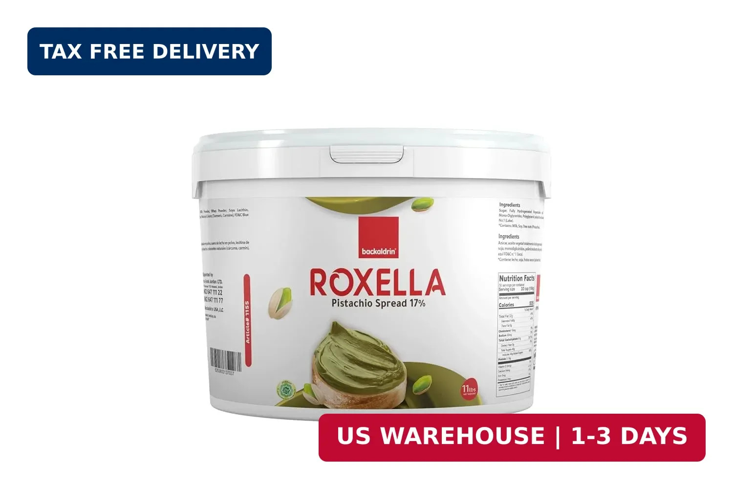 Pistachio Cream Spread 17% – Pistachio Cream Spread for Dubai Chocolate, Baking,