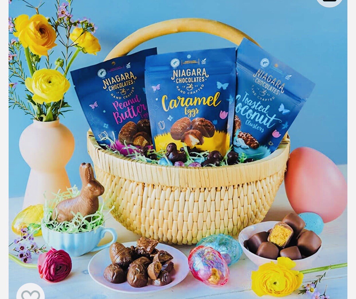 Niagara Chocolates Hand Crafted Peanut Butter Eggs-4.3oz/122g.ShipN24Hours