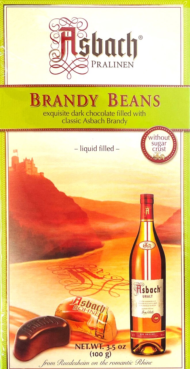 Asbach® Brandy Beans Dark Chocolates filled with German Asbach Brandy 100g