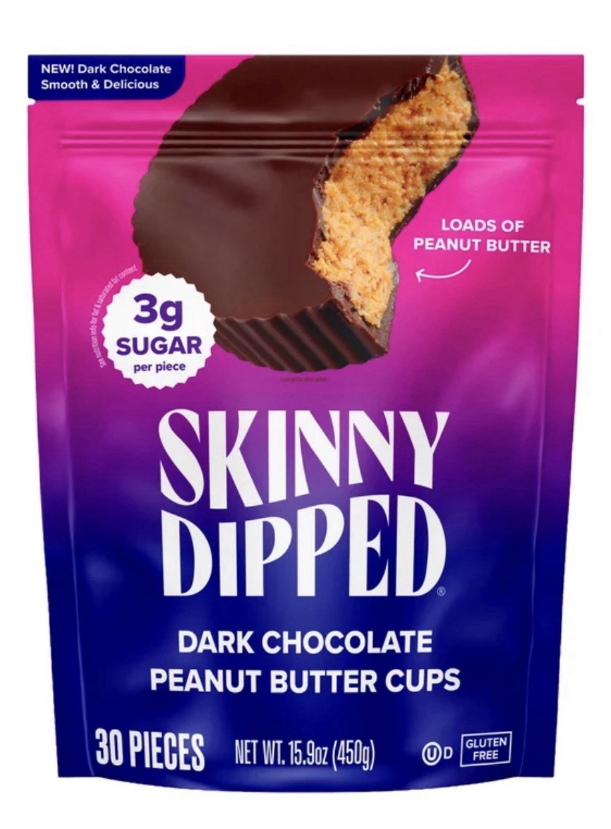 Skinny Dipped Dark Chocolate Peanut Butter Cups -60 Cups Total- 15.9 oz each