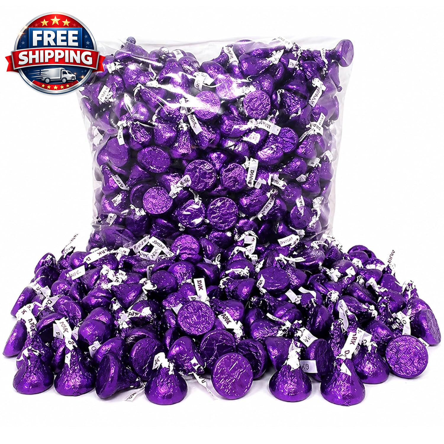 Hershey’s Dark Chocolate Kisses 60 Count – Perfect for Parties & Favors