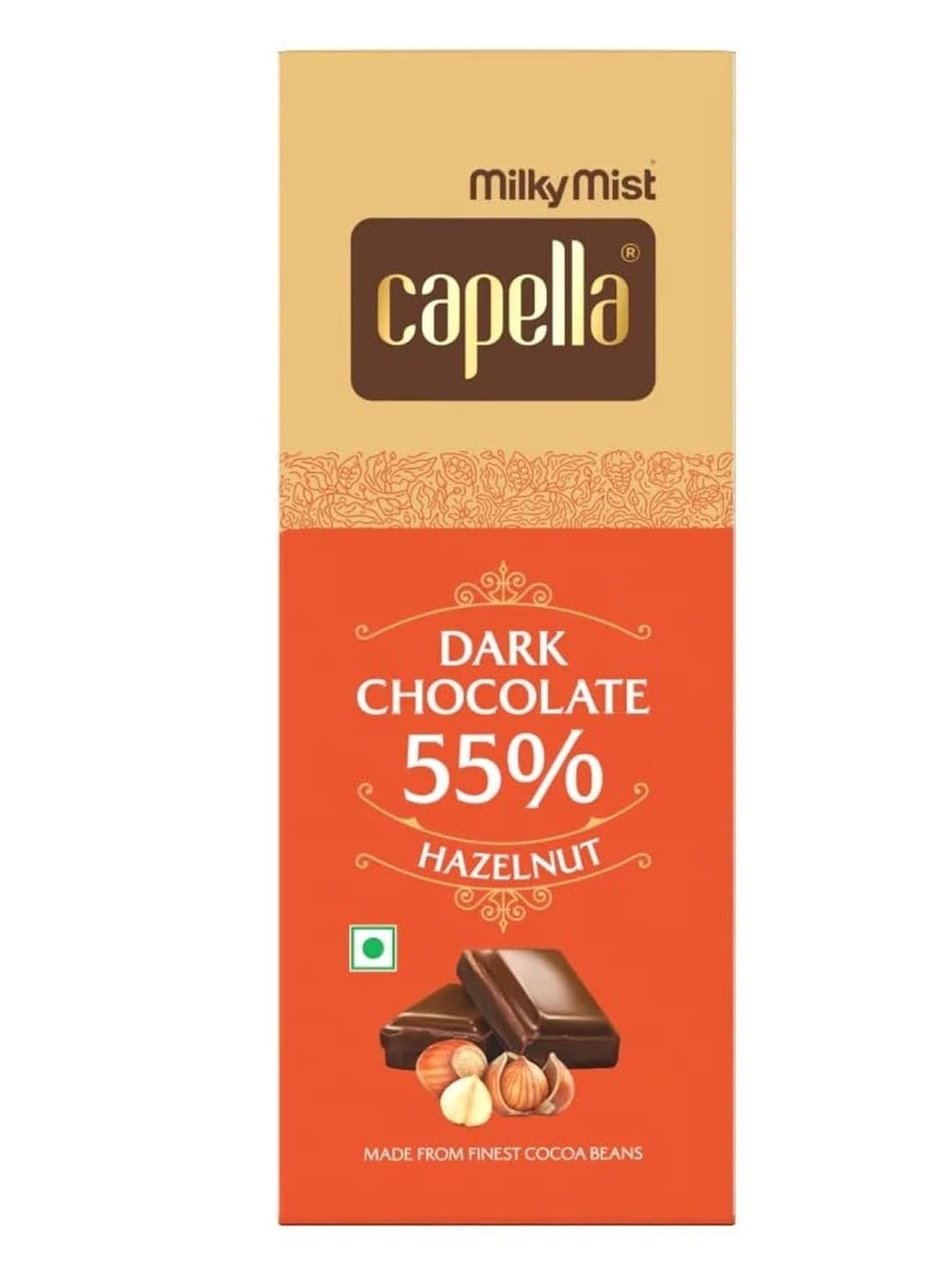 Milky Mist Dark Chocolate 55% Hazelnut – 80 g