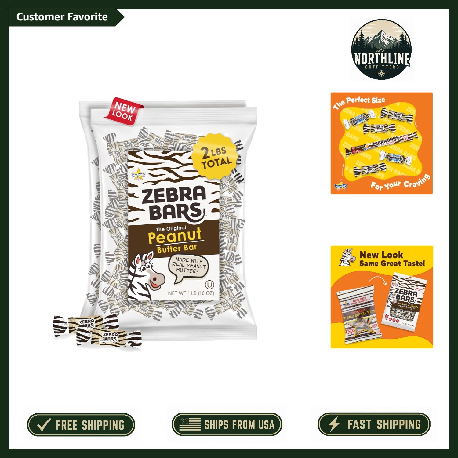 Family Size 2 lb Peanut Butter Bars – Crispy & Kosher Candy for Sweet Cravings