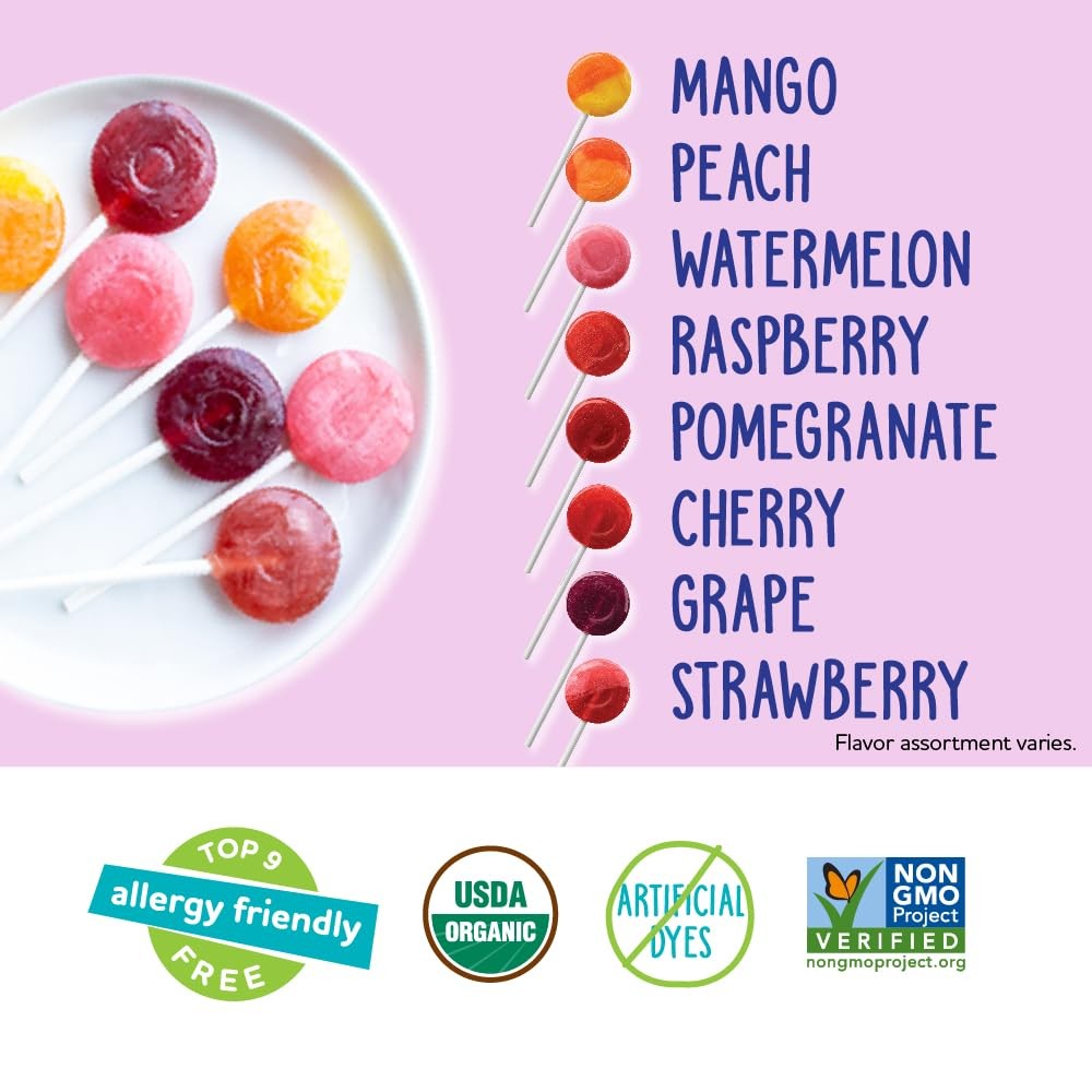 Yumearth Organic Vitamin C Pops Variety Pack 40 Fruit Flavored Favorites