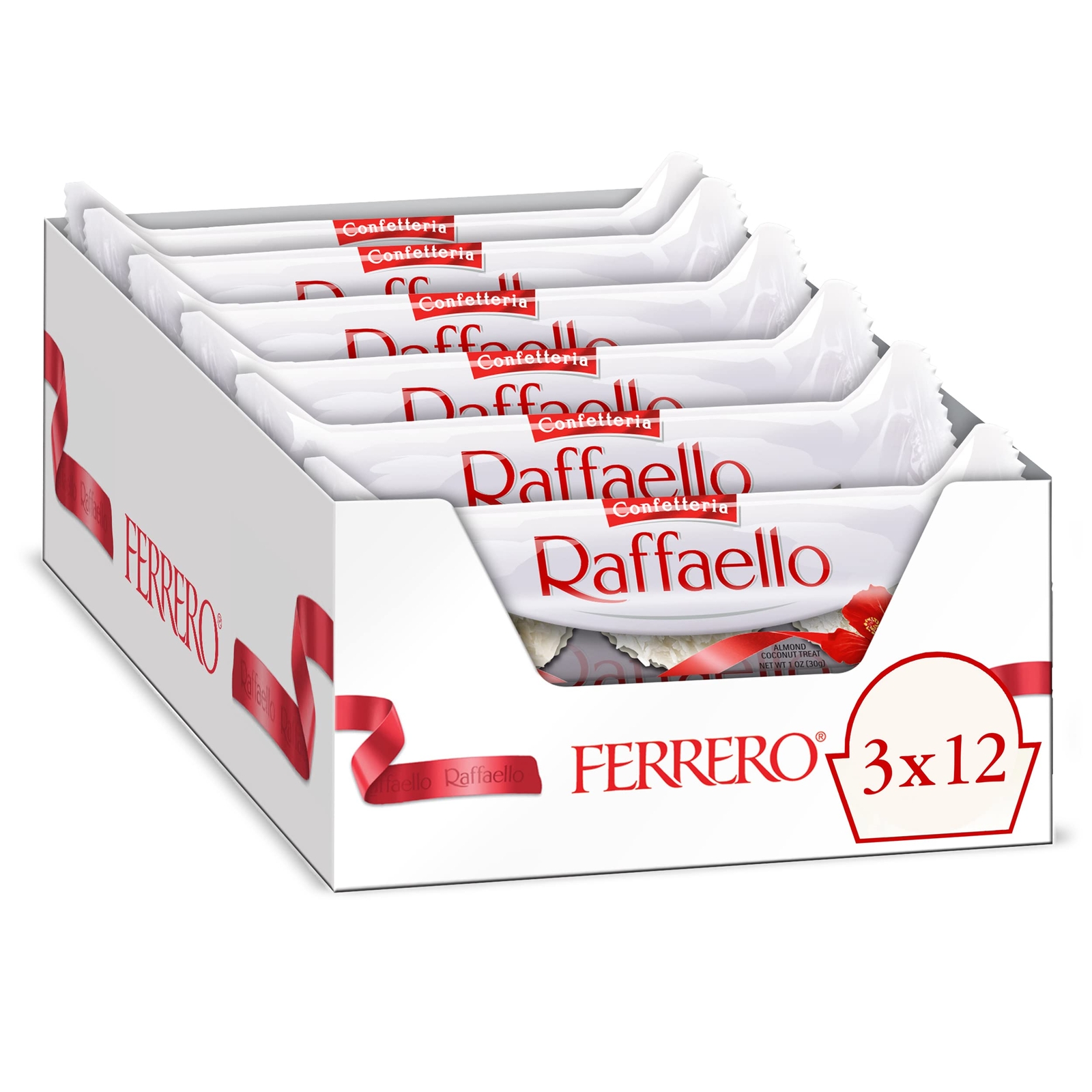 Ferrero Raffaello Premium Gourmet White Almond, Cream and Coconut, Candy for