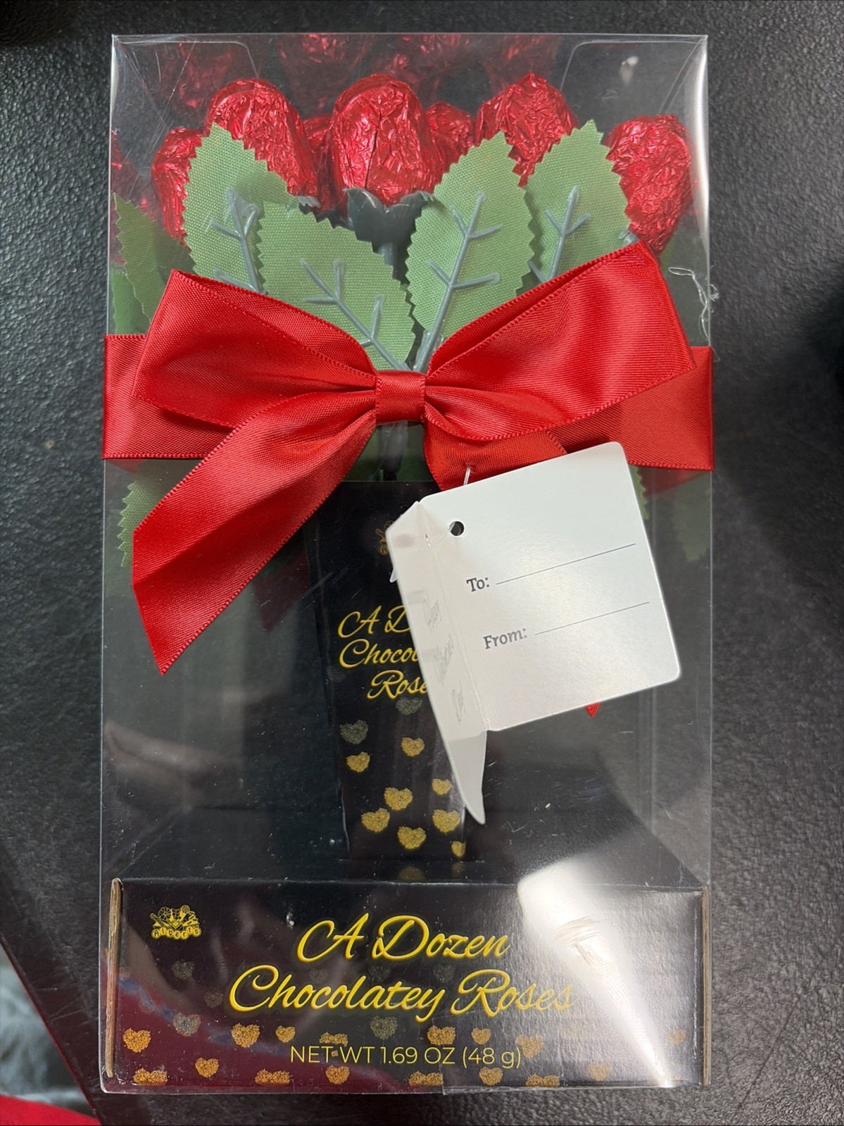 Valentine a Dozen Belgian Milk Chocolate Roses Gift Box Sealed New