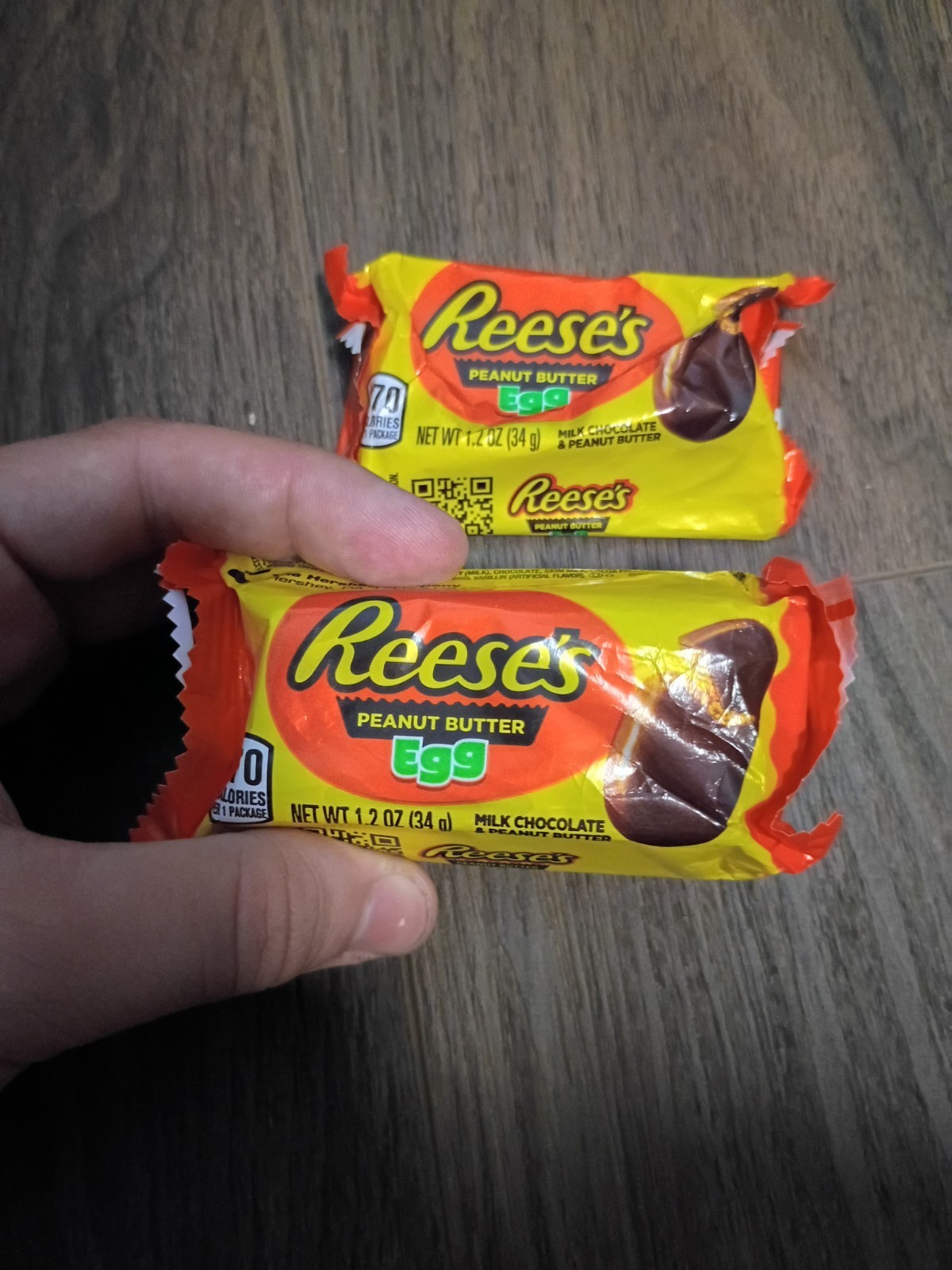 Reese’s Milk Chocolate Peanut Butter Easter Eggs 2 Pack 1.2oz Candy EXP 11/2026
