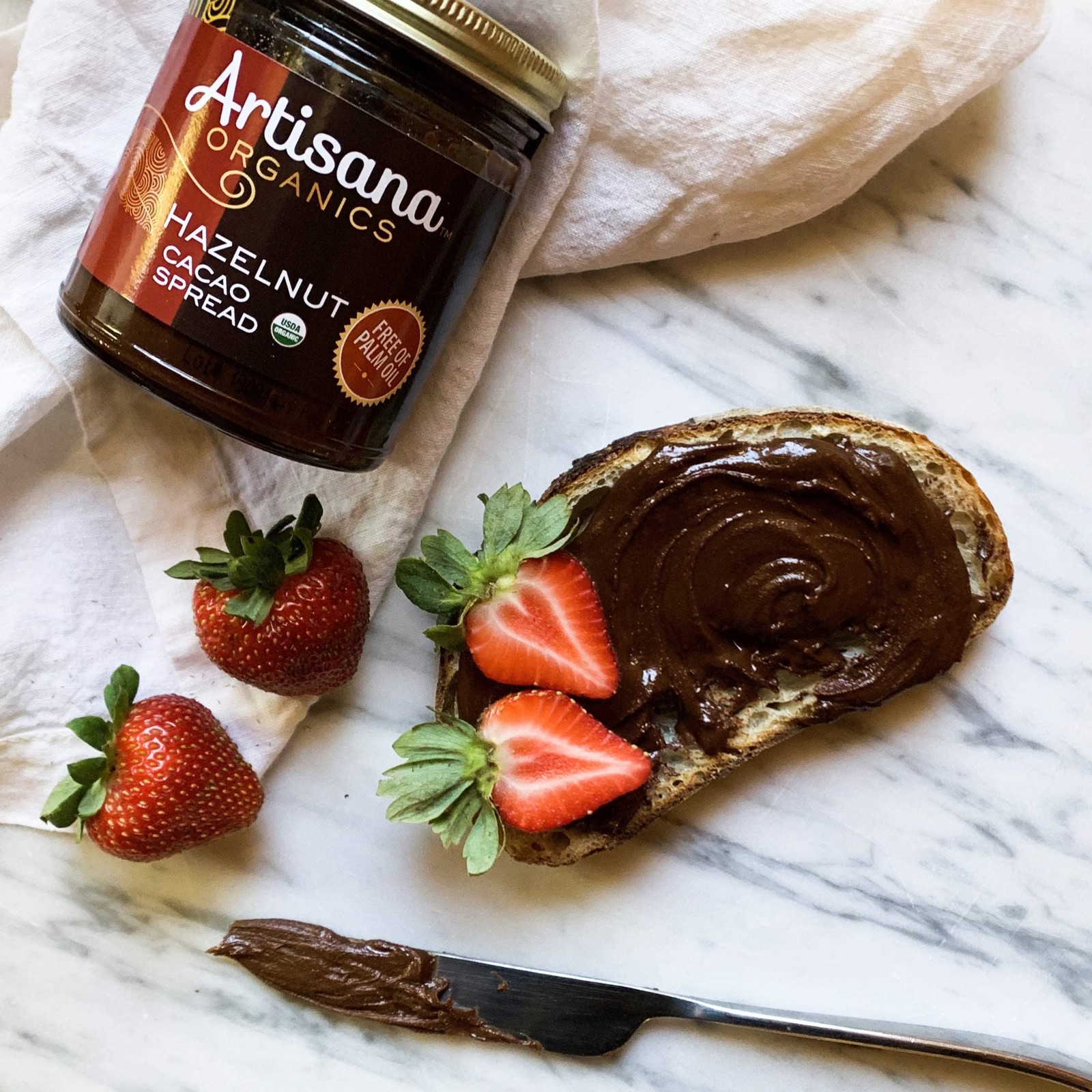 Artisana Organics Hazelnut Cacao Spread, 9.5 oz | USDA Organic, No Palm Oil, …