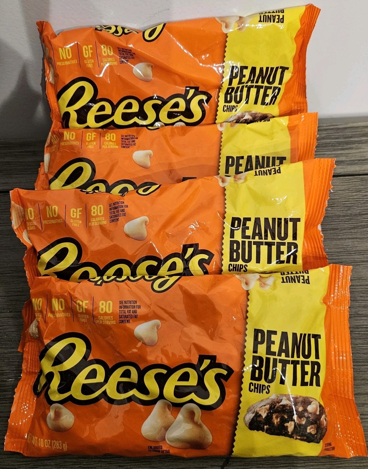PACK OF 4 REESE’S Peanut Butter Baking Chips Bag, 10 oz