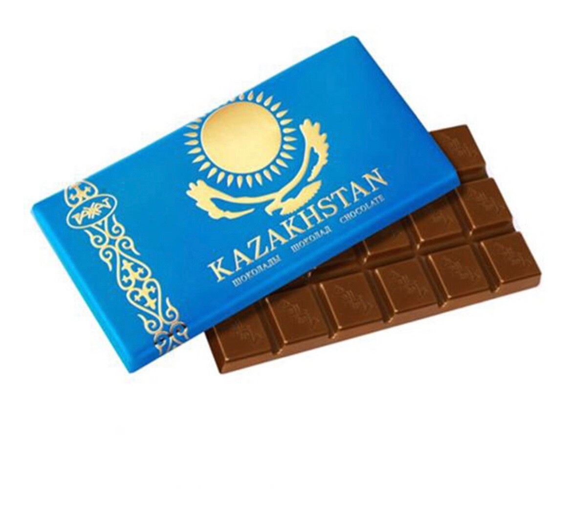 The best Kazakhstan milk chocolate 20 pieces KAZAKHSTAN FLAG (2000 grams)