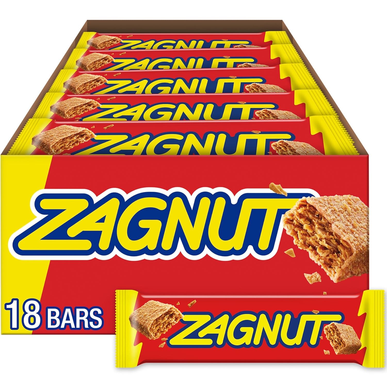 ZAGNUT Crunchy Peanut Butter with Toasted Coconut Candy Bars, 1.51 oz (18…