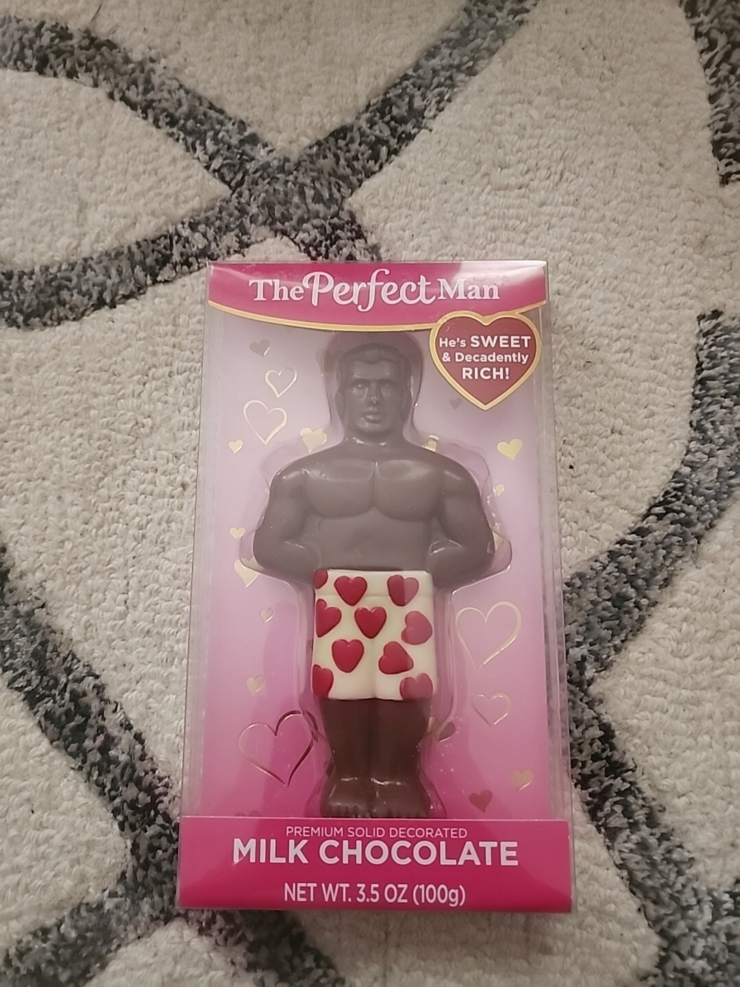 The Perfect Man Valentine’s Day Solid Milk Chocolate 3.5oz EXP 10/31/26