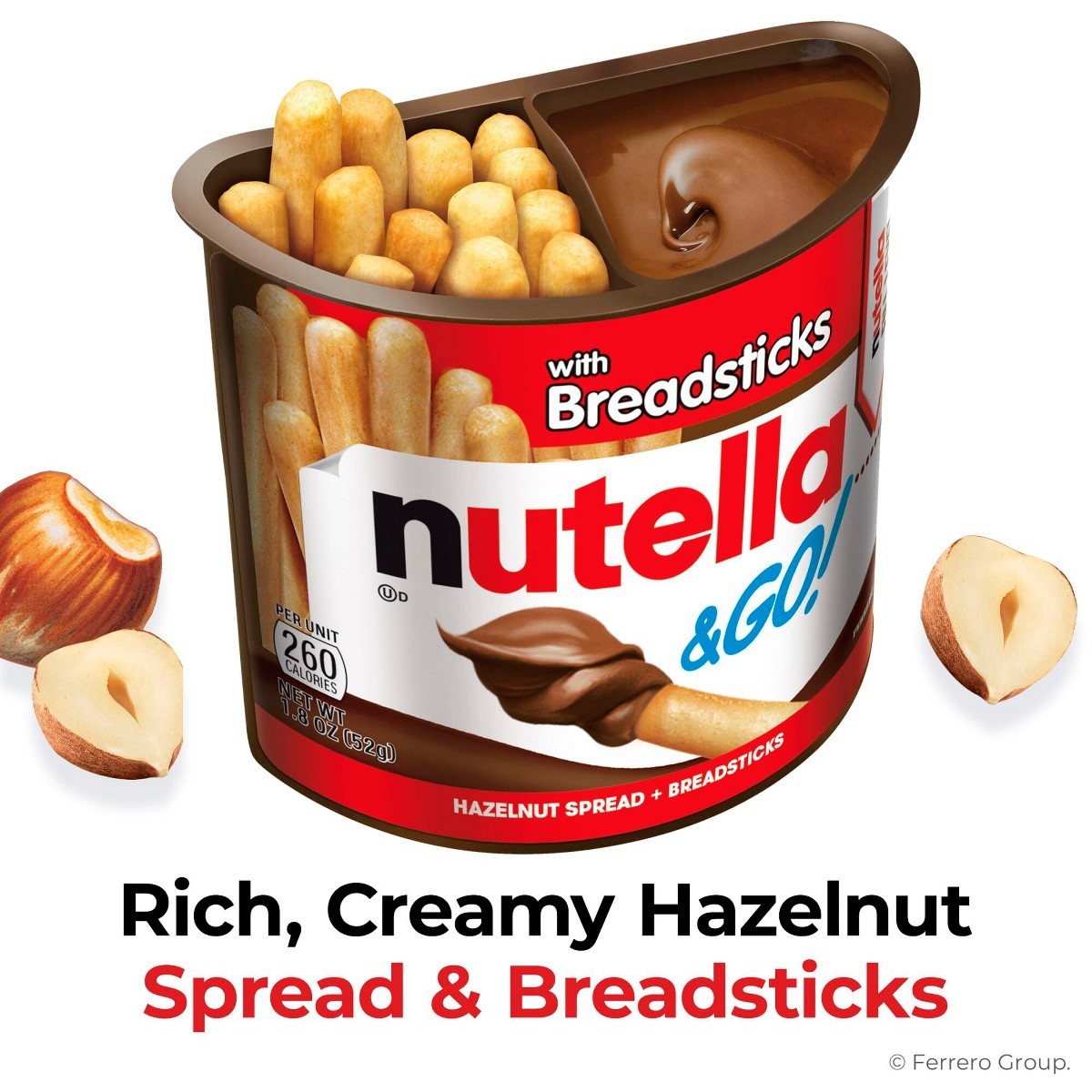 Nutella and Go! Hazelnut Spread with Breadsticks – 18oz/10ct