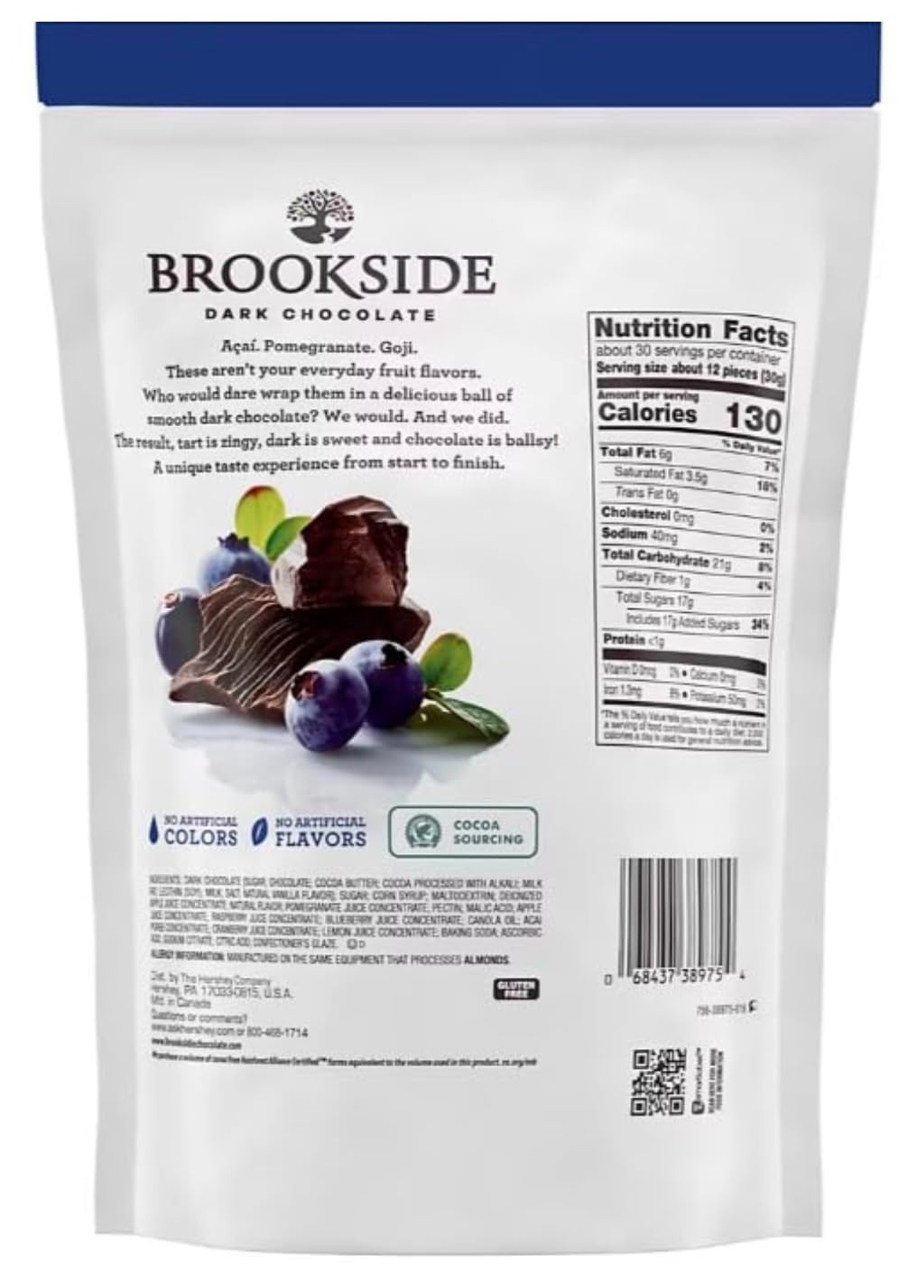 Healthful 32 Oz Dark Chocolate with Acai and Blueberry – Guilt-Free Indulgence