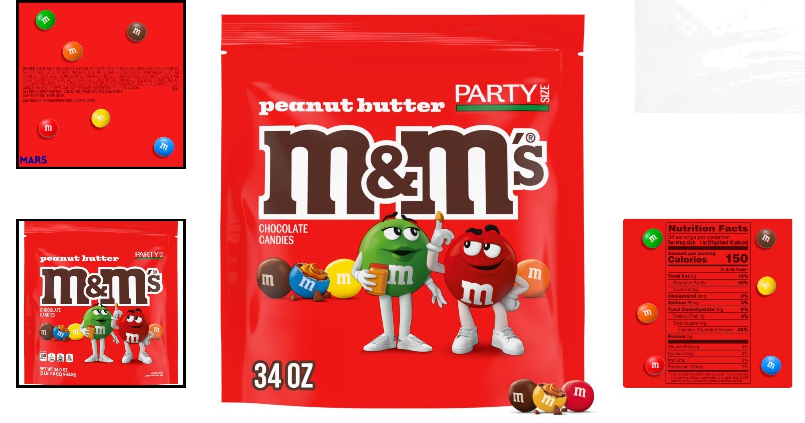 Kosher Certified 34 oz Peanut Butter Chocolate Candy – Sweet Treats for Anytime!