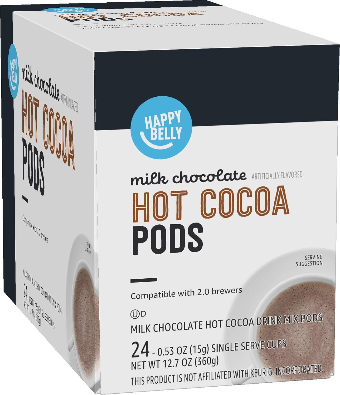 Amazon Brand – Hot Cocoa Pods, Milk Chocolate, 24 Count, Pack of 1