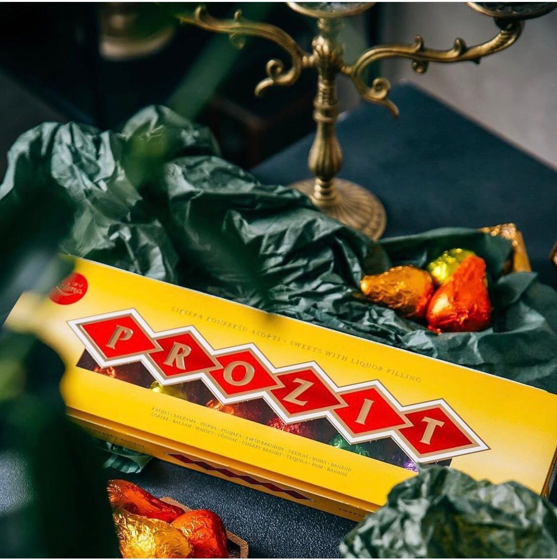 FREE Ship + Laima PROZIT ASORTI Chocolates with Li q uor 6.35 oZ made Latvia