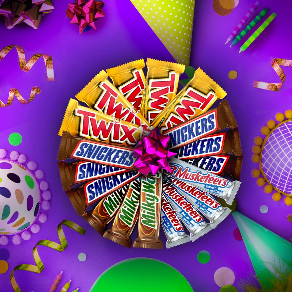 SNICKERS, TWIX, 3 MUSKETEERS & MILKY WAY Full Size Christmas Candy Chocolate Bar